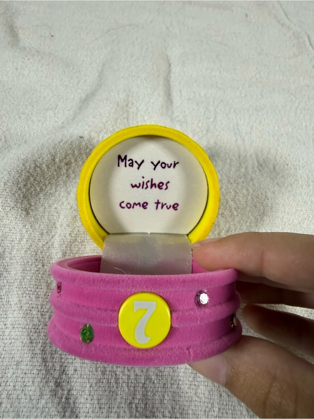 Pink and Yellow Rhinestone 7 Year Old Small Jewelry Box